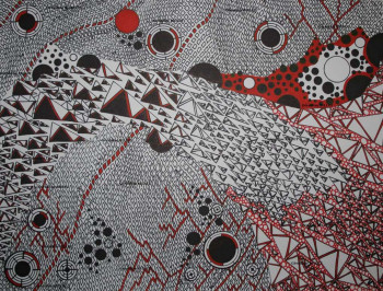 Œuvre contemporaine nommée « dessins abstraits 8 », Réalisée par GéRALDINE BILLET