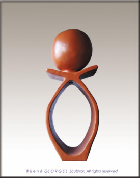 Œuvre contemporaine nommée « LA FEMME ENCEINTE II », Réalisée par RG