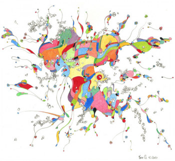 Œuvre contemporaine nommée « Technique mixte 1800 », Réalisée par MARIE G
