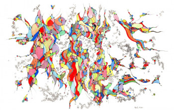 Œuvre contemporaine nommée « Technique mixte 1801 », Réalisée par MARIE G