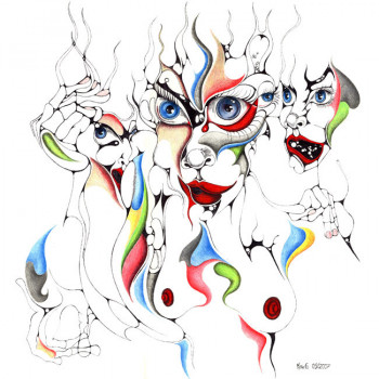 Œuvre contemporaine nommée « Technique mixte 1805 », Réalisée par MARIE G