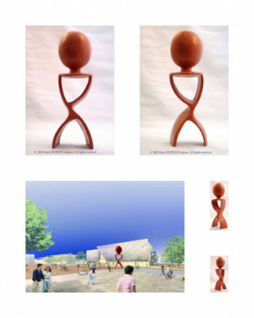 Œuvre contemporaine nommée « EQUILIBRE I 2 », Réalisée par RG