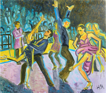 Œuvre contemporaine nommée « Dynamics of dance », Réalisée par NAROLINA NATALIA