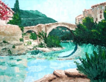 Œuvre contemporaine nommée « Vieux Pont - Le Vigan -Parc Naturel Régional du Haut Languedoc - Gard - Languedoc roussillon - France », Réalisée par ABERIUS