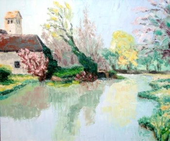 Œuvre contemporaine nommée « Chapelle Rivière - Asnières sur Vègre - Sarthe - Pays de la Loire - France - Réf: 110Fg », Réalisée par ABERIUS