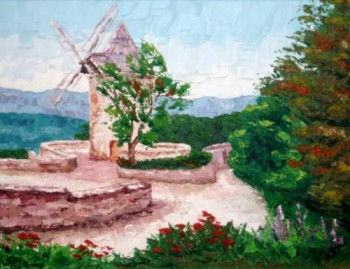 Œuvre contemporaine nommée « Moulin - Gignac - Lubéron - Vaucluse - Provence Alpes Côte d?Azur - France - Réf: 112Fg », Réalisée par ABERIUS