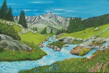 Œuvre contemporaine nommée « Petites Cascades », Réalisée par CATY