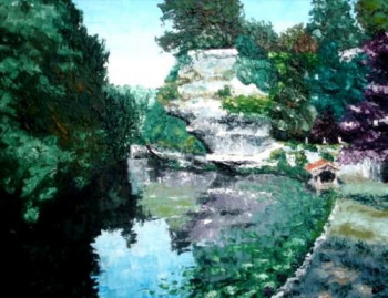 Œuvre contemporaine nommée « Petit lavoir - Bourdeilles - Périgord - Dordogne - Aquitaine - France - Réf: 122Fg », Réalisée par ABERIUS