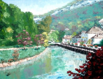 Œuvre contemporaine nommée « Canal de Savière - Chanaz - Savoie - Rhône Alpes - France Réf: 127Fg », Réalisée par ABERIUS