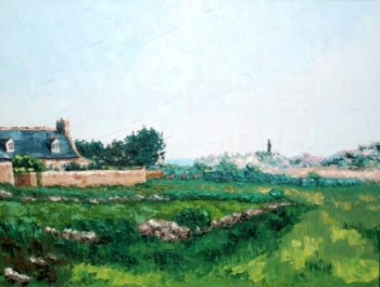 Œuvre contemporaine nommée « Maisonnette Phare - île de Bréhat - Côtes d?Armor - Bretagne - France », Réalisée par ABERIUS