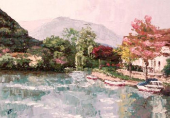 Œuvre contemporaine nommée « Canal de Savière - Portout - Savoie - Rhône Alpes - France Réf: 135Fg », Réalisée par ABERIUS
