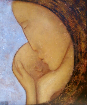 Œuvre contemporaine nommée « maternité », Réalisée par ISABELLE ZIMMERMANN