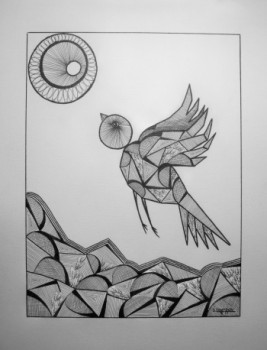 Œuvre contemporaine nommée « Dessin N° 42 », Réalisée par S.LOHMANN - SYLOH