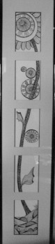 Œuvre contemporaine nommée « Un aperçu de l'ensemble des dessins 41A/B/C/D/E », Réalisée par S.LOHMANN - SYLOH