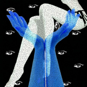 Œuvre contemporaine nommée « Le mauvais oeil », Réalisée par CHANTAL LEYMARIE
