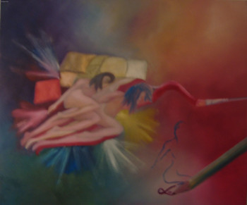 Œuvre contemporaine nommée « the color of love », Réalisée par LAURENT AUBIN
