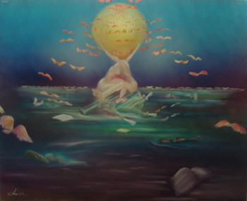 Œuvre contemporaine nommée « sun drops », Réalisée par LAURENT AUBIN