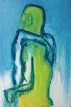 Œuvre contemporaine nommée « Blue-Green Couple », Réalisée par DAVID2NO