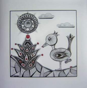 Œuvre contemporaine nommée « Dessin N° 49 », Réalisée par S.LOHMANN - SYLOH
