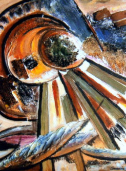 Œuvre contemporaine nommée « moulin a eau », Réalisée par GENEVIEVE S.