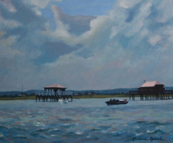 Œuvre contemporaine nommée « Bassin d'Arcachon N°7 », Réalisée par MAXENCE GERARD