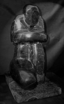 Œuvre contemporaine nommée « chut !! je reflechis », Réalisée par JANPI.R