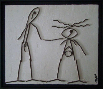 Œuvre contemporaine nommée « rencontre », Réalisée par CEHAIME