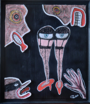 Œuvre contemporaine nommée « Dans les yeux », Réalisée par CEHAIME
