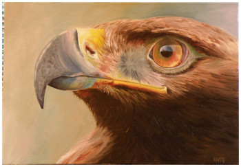 Œuvre contemporaine nommée « l'aigle », Réalisée par NOëLLE HUIN