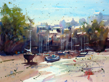Œuvre contemporaine nommée « Doëlan marée basse », Réalisée par ANDRé MéHU