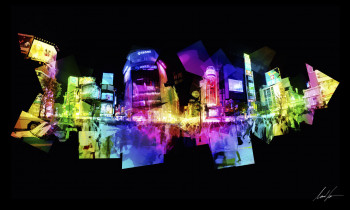 Œuvre contemporaine nommée « Shibuya - TOKYO - LIGHT BOX », Réalisée par ARNAUD FAURE