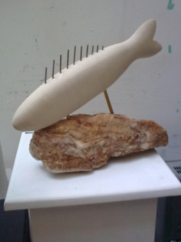 Œuvre contemporaine nommée « poisson pilote », Réalisée par PAUL'