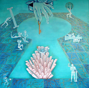 Œuvre contemporaine nommée « la clef de la sagesse », Réalisée par MARIE GIRONDE