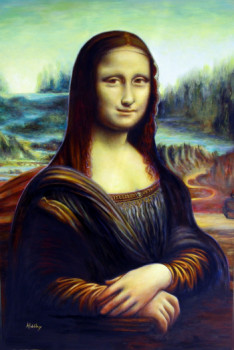 Œuvre contemporaine nommée « Francesca - Soeur jumelle cachée de Mona Lisa », Réalisée par ALDéHY