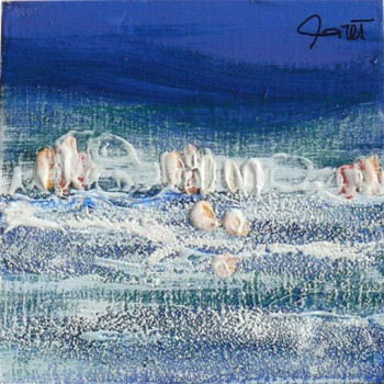Œuvre contemporaine nommée « Neige bleue 1 », Réalisée par JEAN-MICHEL GARES