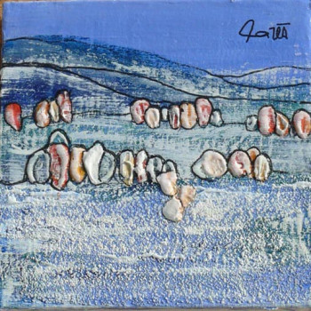 Œuvre contemporaine nommée « Neige bleue 2 », Réalisée par JEAN-MICHEL GARES
