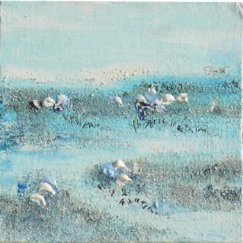 Œuvre contemporaine nommée « Neige bleue 5 », Réalisée par JEAN-MICHEL GARES