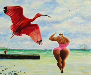 Œuvre contemporaine nommée « L'alibis des ibis », Réalisée par ALDéHY