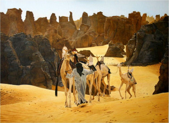 Œuvre contemporaine nommée « Raid saharien », Réalisée par MARCO RE