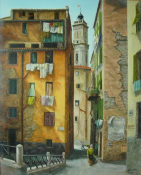 Œuvre contemporaine nommée « vieux nice jadis"rue du choeur" », Réalisée par ALAIN BENEDETTO