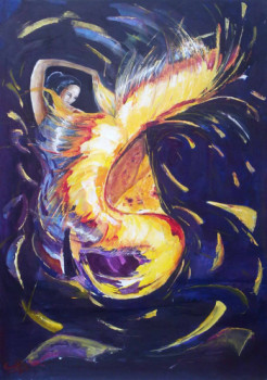 Œuvre contemporaine nommée « Flamenco », Réalisée par JEAN MARIE SCHROETTER