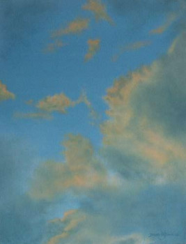 Œuvre contemporaine nommée « nues parées d'or sous le ciel bleu de prusse », Réalisée par BRUNO LAJOINIE