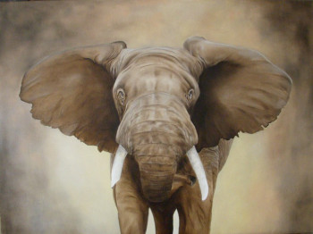 Œuvre contemporaine nommée « Elephant », Réalisée par CHANTAL ROUSSELET