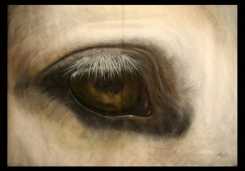 Œuvre contemporaine nommée « L'oeil de Valentino », Réalisée par CHRISTINE CHEMIN