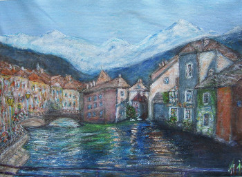 Œuvre contemporaine nommée « La Venise des Alpes, Annecy », Réalisée par NADIA VIGUIER