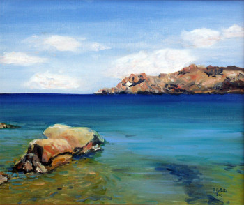 Œuvre contemporaine nommée « Nos plages de Saint-Tropez », Réalisée par JULIA COLLETTO