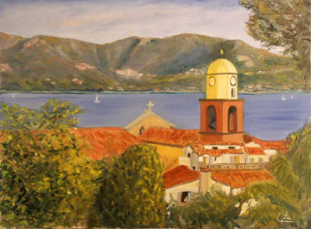 Œuvre contemporaine nommée « Vue de la citadelle de Saint-Tropez », Réalisée par JULIA COLLETTO