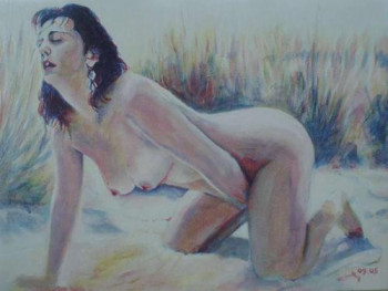 Œuvre contemporaine nommée « Anna de Modène dans les dunes », Réalisée par MICHEL DEBRAY