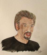 portrait-a-laquarelle-johnny-hallyday