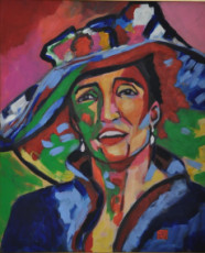 femme-au-chapeau-portrait-dhelene-en-bleu